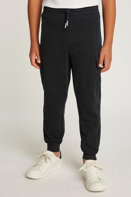 Брюки хлопковые на кулиске с карманами Calvin Klein Jeans