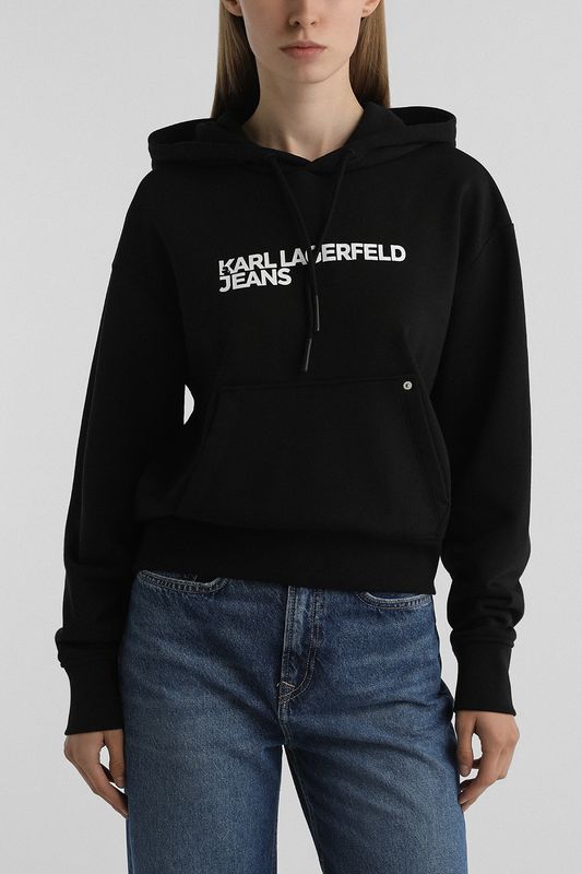 Худи хлопковое с логотипом Karl Lagerfeld Jeans