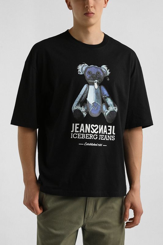 Футболка хлопковая с принтом Iceberg Jeans