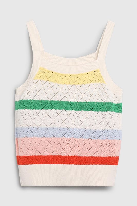 Топ хлопковый на лямках в полоску Tommy Hilfiger