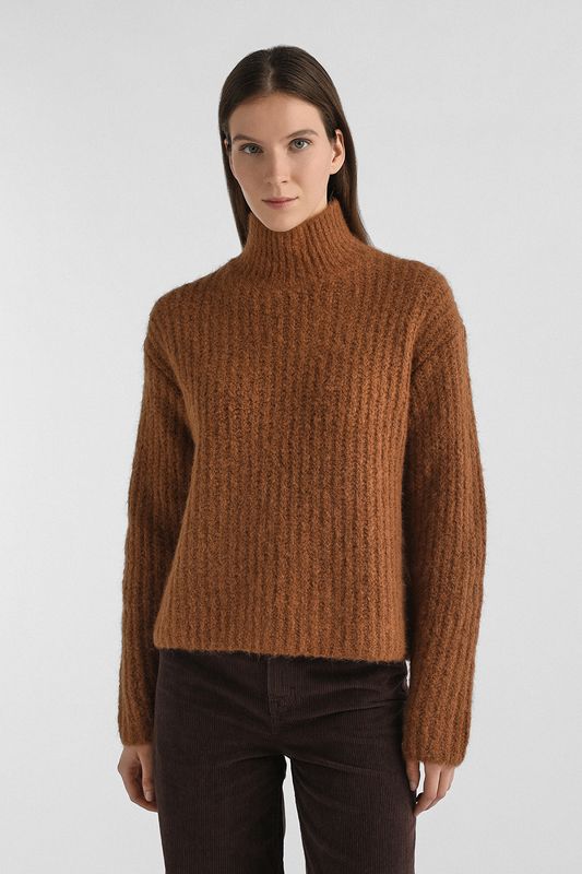 Свитер вязаный с воротником стойкой Calvin Klein Jeans