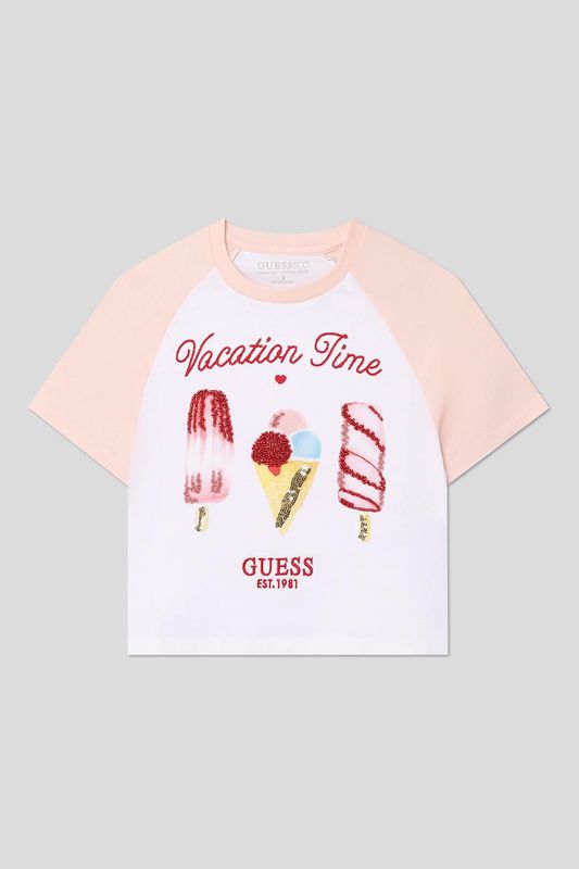 Футболка хлопковая с принтом Guess