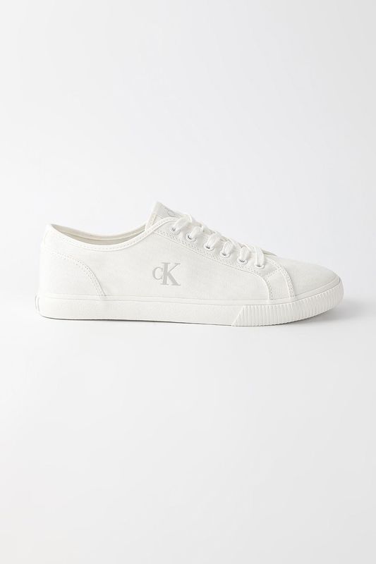 Кеды хлопковые с логотипом Calvin Klein