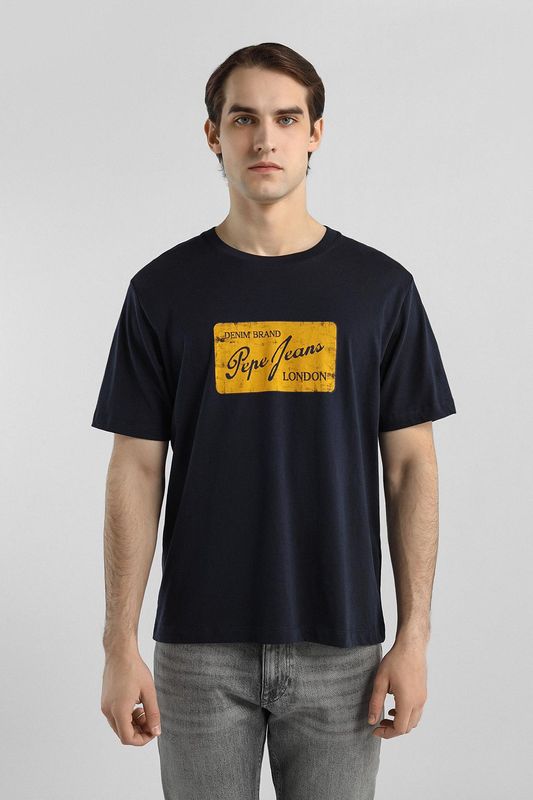 Футболка хлопковая с логотипом PEPE JEANS