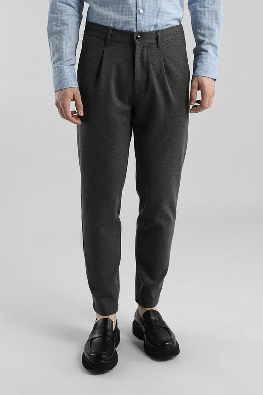 Брюки зауженного кроя с защипами Marc O'Polo Denim