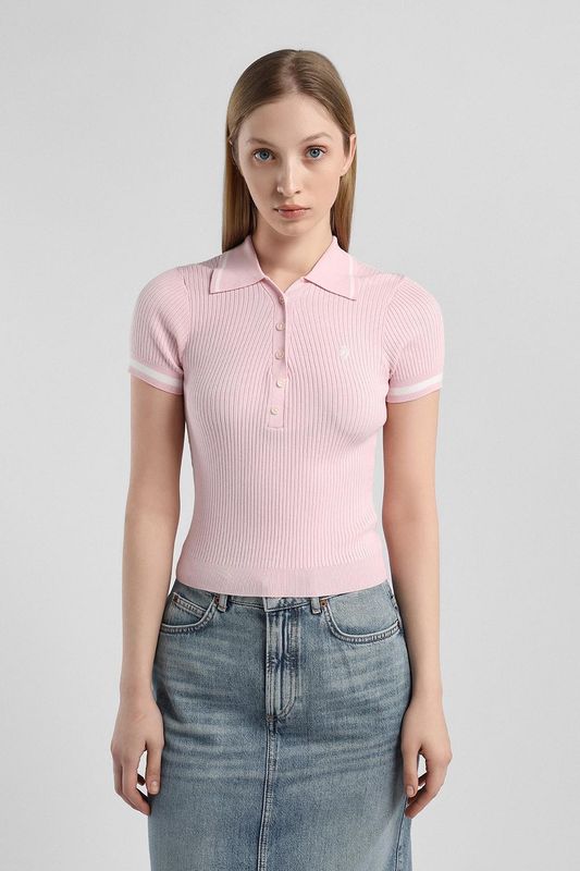 Поло вязаное в рубчик Guess Jeans