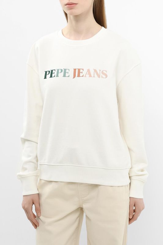 Свитшот хлопковый с логотипом PEPE JEANS