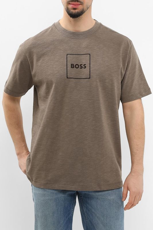 Футболка хлопковая с логотипом BOSS