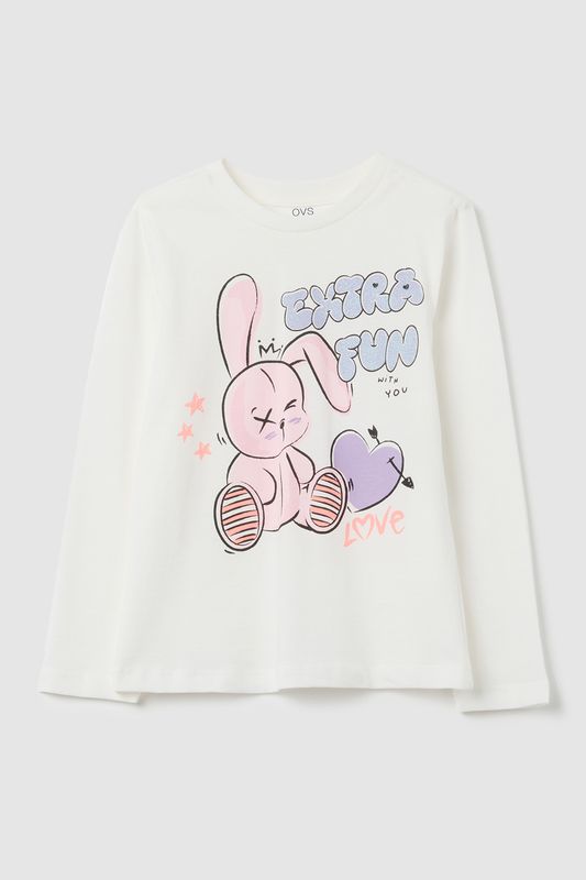 Лонгслив хлопковый с принтом OVS