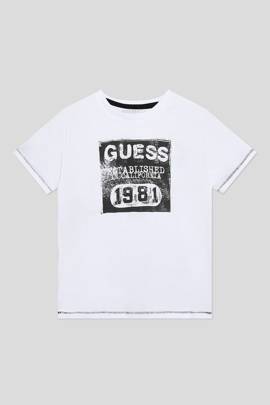 Футболка хлопковая с логотипом Guess