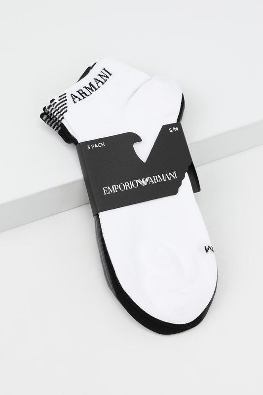 Набор из 3 пар хлопковых укороченных носков EMPORIO ARMANI