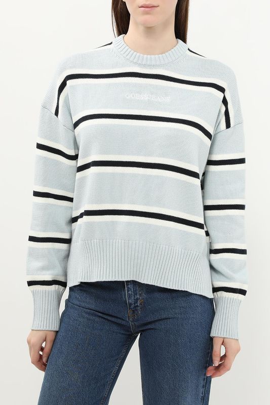 Джемпер хлопковый в полоску Guess Jeans