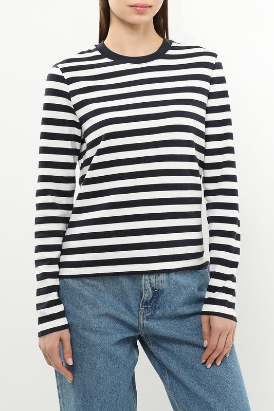 Лонгслив хлопковый в полоску Marc O'Polo Denim
