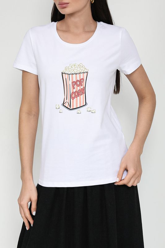 Футболка хлопковая с принтом More&More