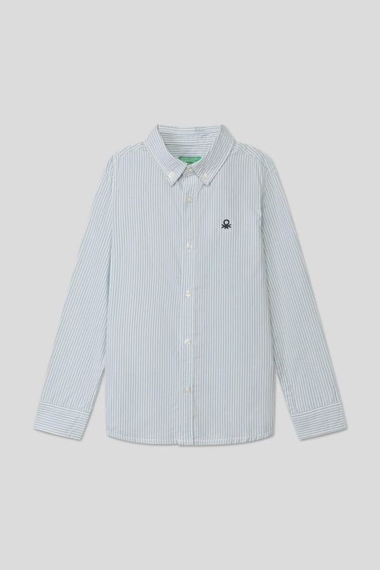 Рубашка хлопковая в полоску Benetton
