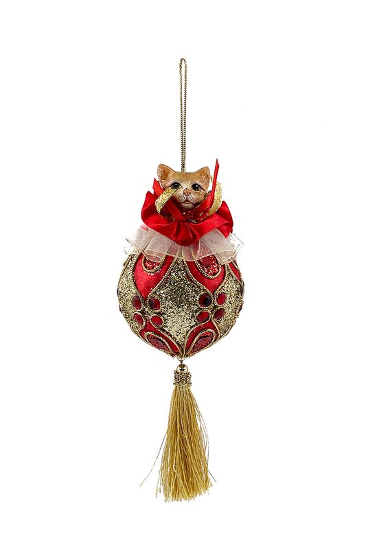Новогоднее украшение Кот на шаре ChristmasDeL...