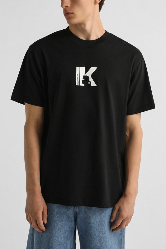 Футболка хлопковая с логотипом Karl Lagerfeld Jeans