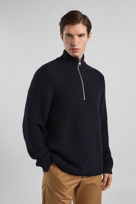 Пуловер шерстяной с воротником на молнии Marc O'Polo Denim