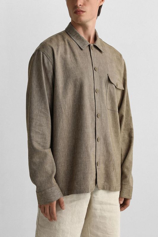 Рубашка прямого кроя с карманом Casual Friday