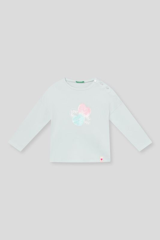 Лонгслив хлопковый с принтом Benetton