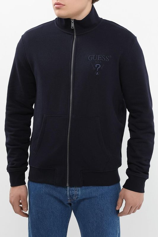Толстовка хлопковая на молнии Guess