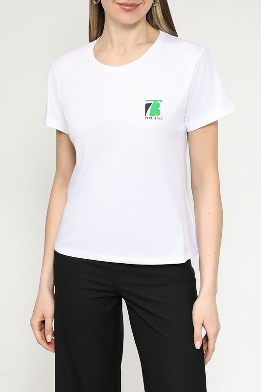 Футболка хлопковая с принтом PEPE JEANS