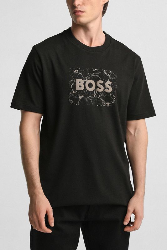 Футболка хлопковая с логотипом BOSS