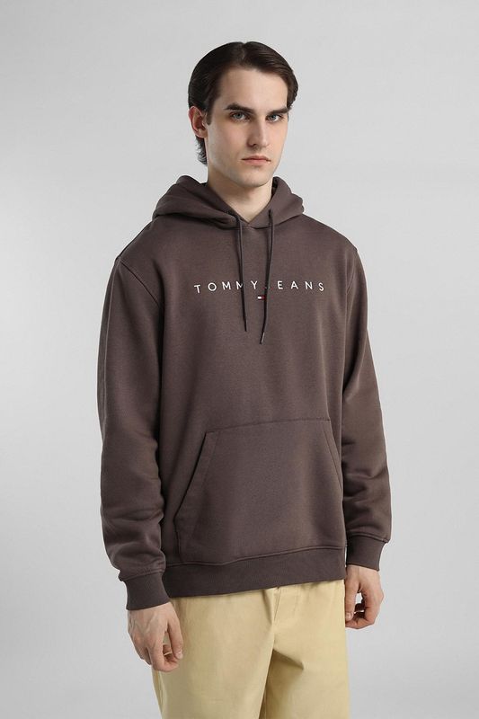 Худи хлопковое с карманом Tommy Jeans