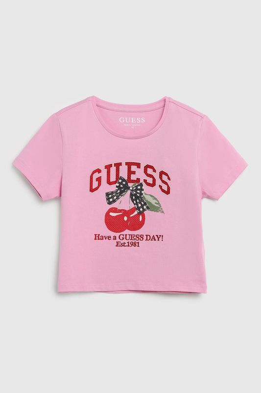 Футболка хлопковая с логотипом Guess