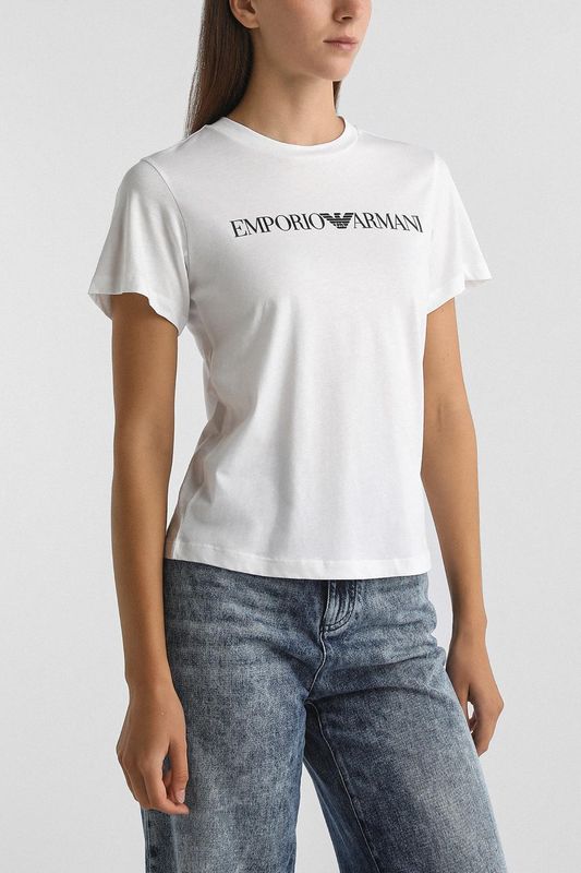 Футболка хлопковая с логотипом EMPORIO ARMANI