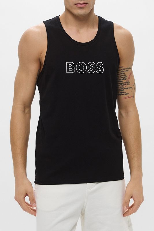Майка хлопковая с логотипом BOSS
