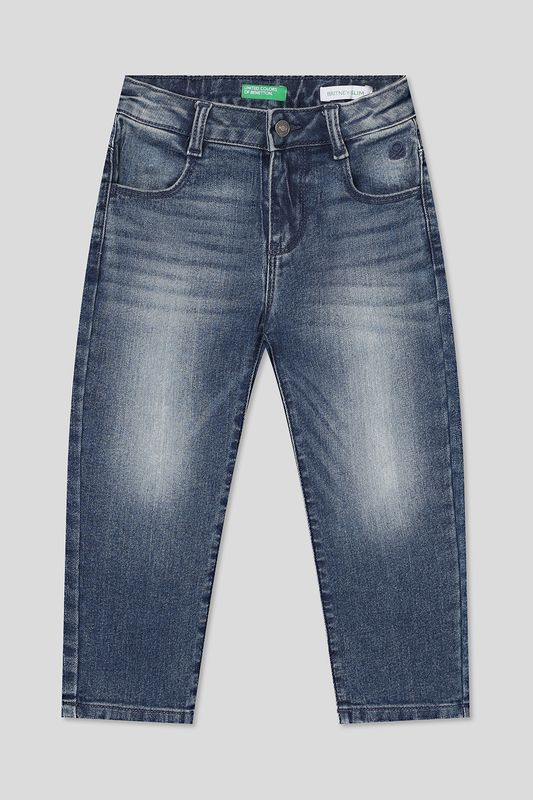 Джинсы с эффектом потертости Benetton