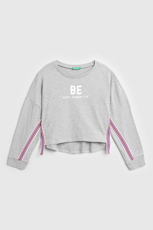 Лонгслив с контрастной отделкой Benetton