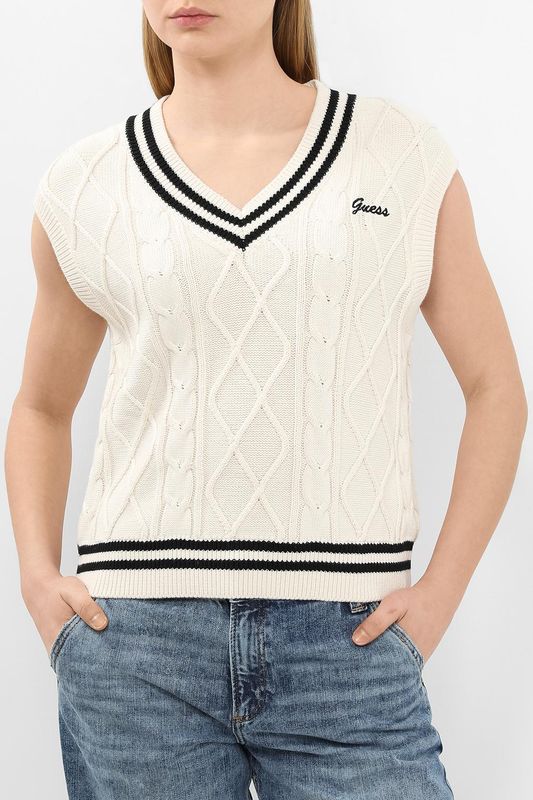 Жилет вязаный текстурный Guess