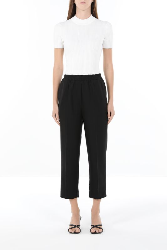 Брюки на эластичном поясе укороченные Auranna