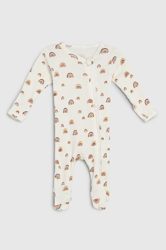 Комбинезон хлопковый на молнии с принтом Aspaya