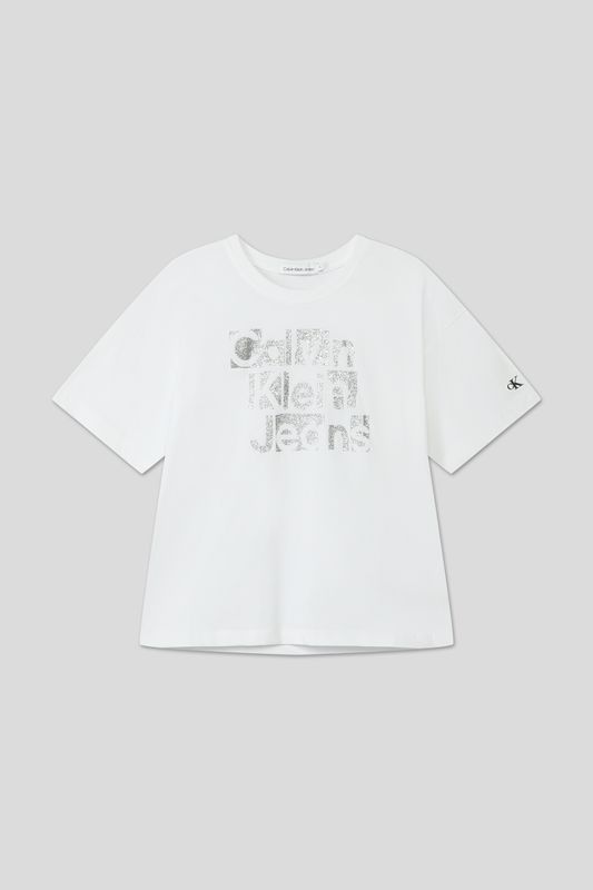 Футболка хлопковая с принтом Calvin Klein Jeans