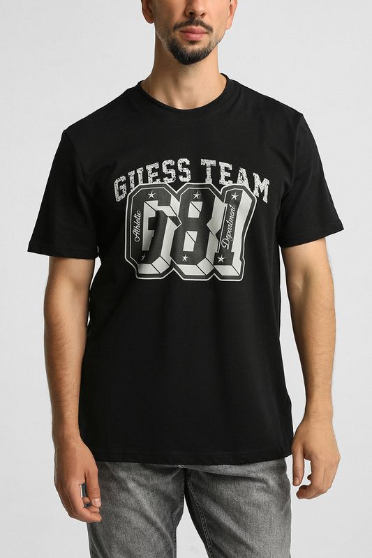 Футболка хлопковая с логотипом Guess