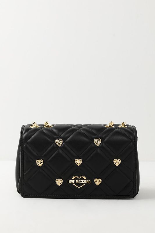 Сумка кросс-боди стеганая с декором Sweet Studs Love Moschino