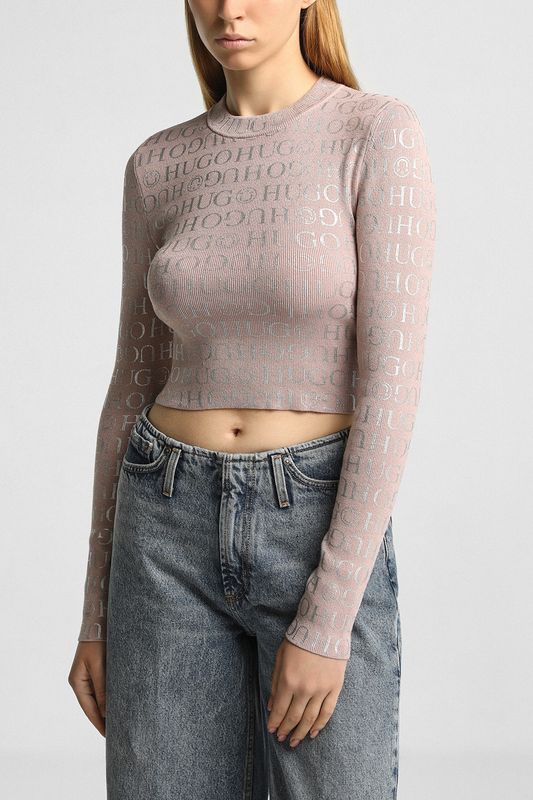 Джемпер с принтом укороченный HUGO BLUE