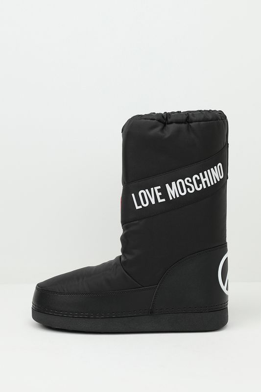 Сапоги утепленные с логотипом Love Moschino