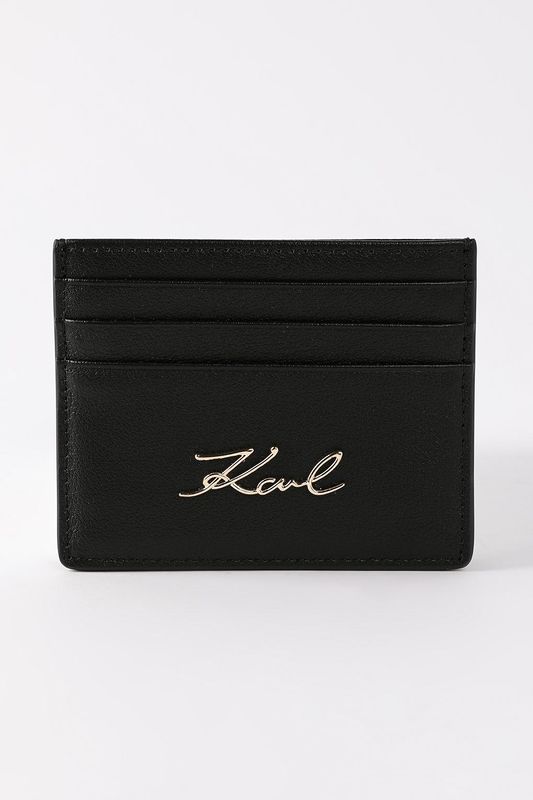 Картхолдер кожаный Signature Karl Lagerfeld