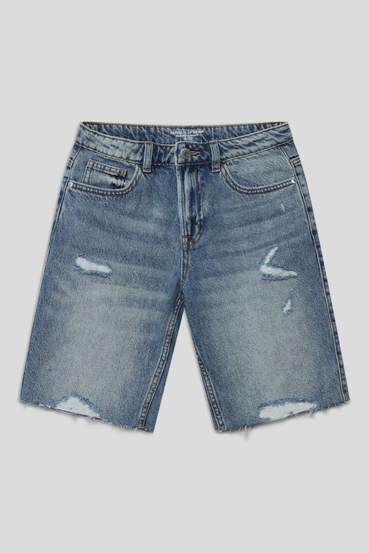 Шорты джинсовые с эффектом потертости Republic of Denim