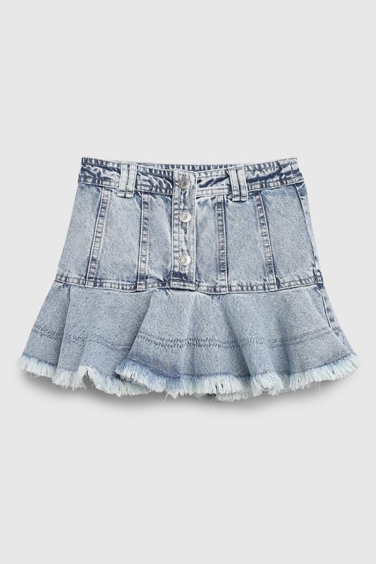 Юбка джинсовая в складку с необработанным краем Republic of Denim