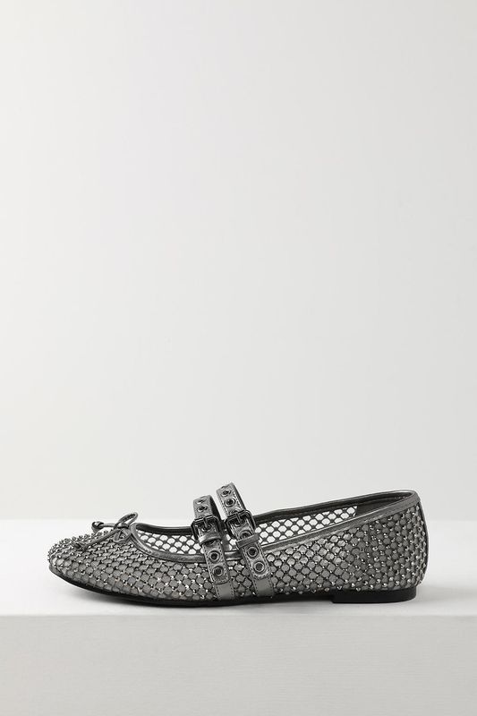 Балетки кожаные с ремешком Guess