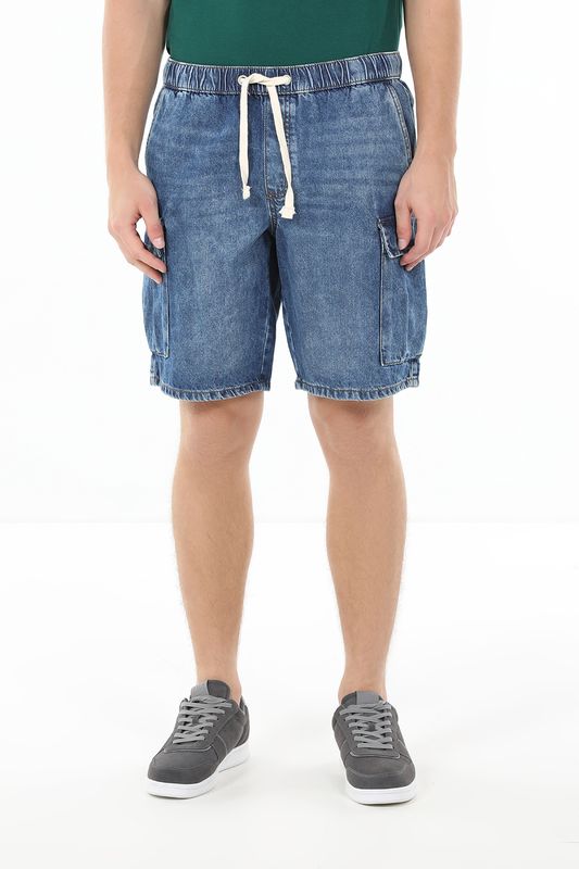 Шорты джинсовые с накладными карманами Republic of Denim