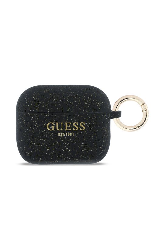 Силиконовый чехол для наушников Airpods Pro 3 с кольцом-карабином Guess