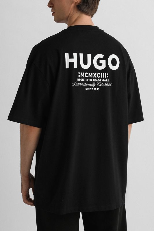 Футболка хлопковая с логотипом HUGO BLUE