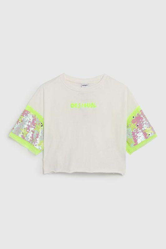 Футболка хлопковая с пайетками Desigual