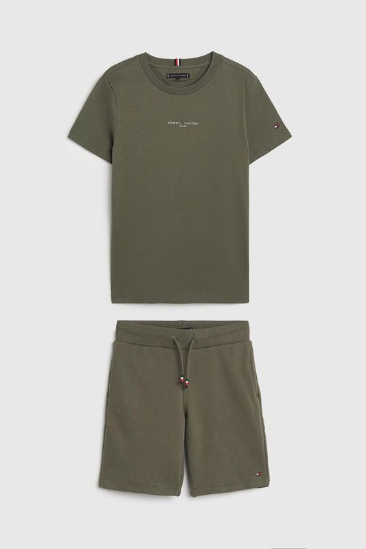 Комплект хлопковый из футболки и шорт Tommy Hilfiger
